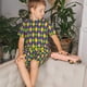 thumbnail image 4 of Fotbe Mardi Gras Pijama Estampada de 2 Piezas para Niños – Ropa de Dormir de Manga Corta Cómoda para Niños y Niñas, Camiseta y Shorts de Algodón-4X-Large, 4 of 6