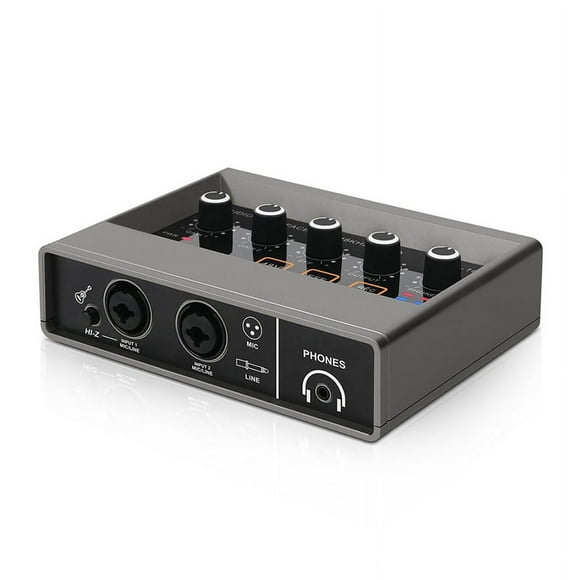 Mezclador de Audio Profesional Interfaz de Audio USB Tarjeta de Sonido Equipo de DJ Estudio de Grabación Convertidor de Guitarra Eléctrica