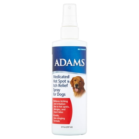 Adams Medicated Hot Spot and Itch Relief Spray for Dogs, 8 Oz.