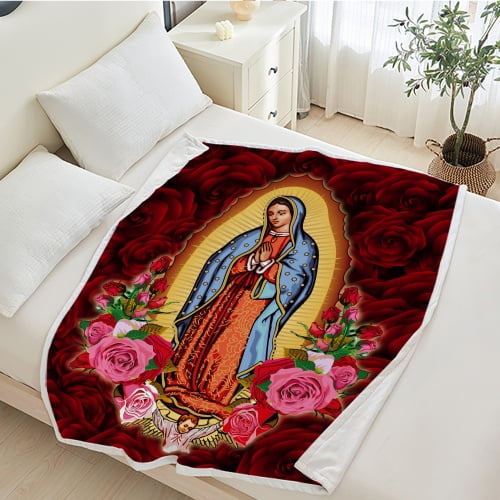 Virgin Mary Blanket Flannel Warm Blanket - Soft Blanket Catholic