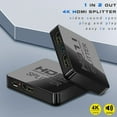 thumbnail image 6 of 4K HDMI Splitter 1 in 2 Out Mirror Display Not Expand, Dual HDMI Splitter Hub to Dual Monitors Multi-Scree Displays Audio Synchronization, Compatible for MacBook Laptop Desktop PC Graphics Card TV, 6 of 8