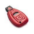 thumbnail image 3 of Vitodeco Genuine Leather Smart Key Fob Case Cover Protector Compaitble with Infiniti QX30 2017 - 2018 (3-Button, Red), 3 of 5