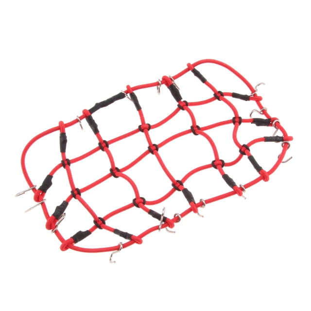 Red de equipaje de coche RC Red Elástica Para Equipaje Con Gancho Para Vehículos RC 1/8 1/10 Coche Rojo rojo Magideal Red de equipaje de coche RC