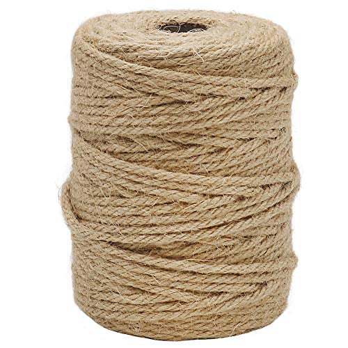 Feet 4mm 4 Ply Jute Twine Natural Biodegradable Strong Jute Rope For Garden Gift 