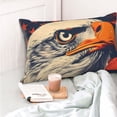 thumbnail image 4 of Goofa American Bald Eagle A Print Plush Throw Pillow Case, Soft Velvet with Hidden Zipper, Decorative Cushion Cover for Sofa, Bed, Car, and Home Décor-20"x30", 4 of 6