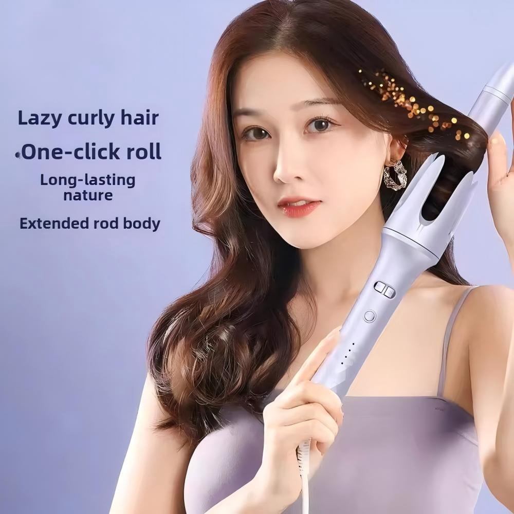 Automatic Curling Iron, Negative Ion Hair Curling Wands with 3 Temperature & Automatic Shut-Off & 30s Fast Heating, Portable Anti-Tangle Rotating Curling Iron for Hair Styling for Home Travel (US)