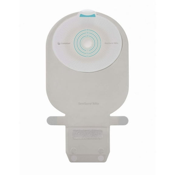 Coloplast 10489 (10-Pack) Mio 1-Piece EasiClose Wide Outlet Drainable Pouch No Filter Maxi Transparent Cut-to-Fit 3/8 in. x 2-1/8 in. (Box of 10)