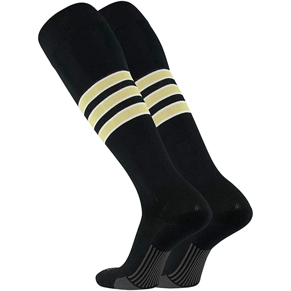 TCK Performance Baseball/Softball Socks (Black/White/Vegas Gold, Medium ...