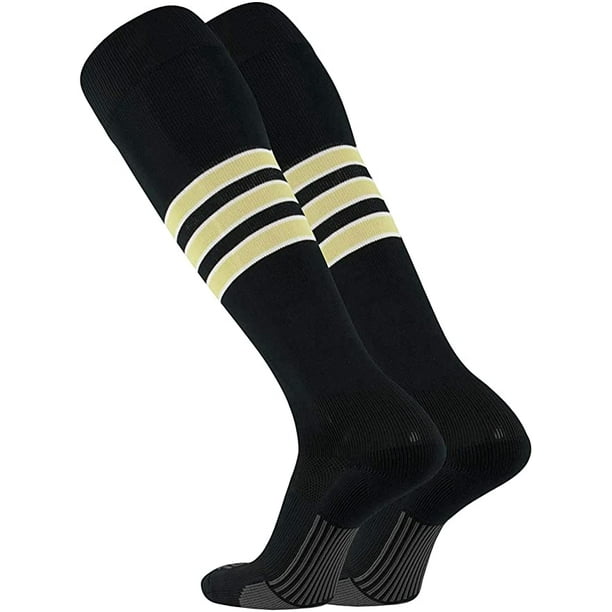 TCK Performance Baseball/Softball Socks (Black/White/Vegas Gold, Medium