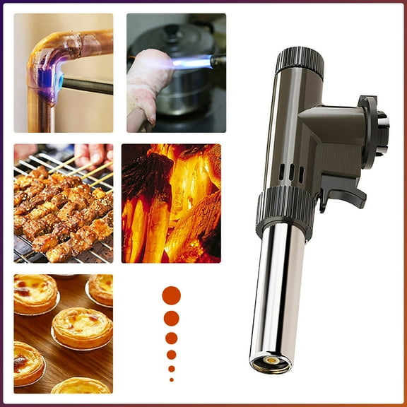 Multi-Functional Butane Torch – Portable Culinary and Outdoor Handheld Gas Burner, Camping, Baking, and BBQ Torch with Adjustable Flame for Cooking and Searing