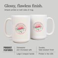 thumbnail image 4 of 15 fl oz Ceramic Mug, Yosemite, Nature Is My Therapy, Green and Pink on Ivory, Dishwasher & Microwave Safe, 4 of 5