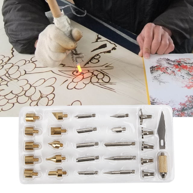 Wood Burning Pen Tips, Optional Basic Mark Templates Soldering Iron Tip High Heat Resistance For Craftsmen For Wood Carving For Wood Embossing