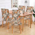 thumbnail image 2 of Yayeee 4 Pack Dining Chair Covers Stretch Parson Chairs Slipcovers Seat Protector, Rustic Floral, 2 of 6