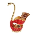 thumbnail image 2 of Juego de cubiertos Swan, soporte para vajilla, base, organizador de exhibición y almacenamiento de cubiertos Rojo, 2 of 9