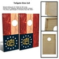 thumbnail image 2 of Skip's Garage Georgia Flag Solid Wood Cornhole Board Set, 2 of 6