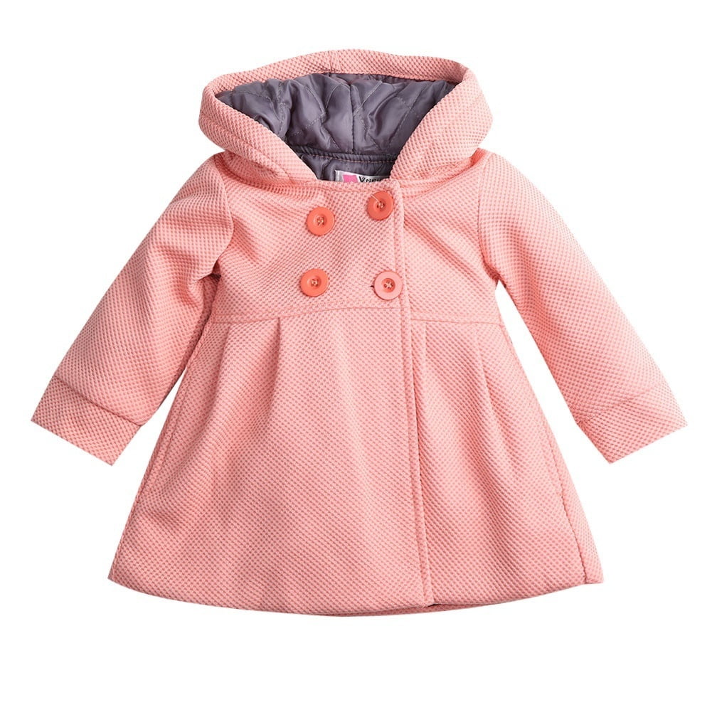 Emmababy Baby Toddler Girl Warm Fleece Winter Pea Coat Snow Jacket Suit Clothes Red Pink Purple