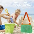 thumbnail image 4 of Bolsa De Juguetes Bolso de playa de malla Bolso de mano estilo Ins lindo Bolso de recolección para exteriores (naranja verde), 4 of 5