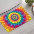 thumbnail image 2 of Yellow Tie Dye Spiral Pattern Bathroom Rugs Mat,Non Slip Microfiber Bathroom Rug,Rubber Backing,Soft Bathroom Mats for Bathroom Floor,Tub and Shower,17x27in(43x68cm), 2 of 5