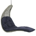 thumbnail image 5 of Modway Landscape Hanging Chaise Lounge Outdoor Patio Swing Chair in Light Gray Navy, 5 of 6