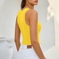 thumbnail image 4 of FAIWAD Ribbed Tank Tops for Women Scoop Neck Sleeveless Tops Summer Slim Fitted Stretch Shirts, 4 of 7
