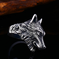 thumbnail image 2 of PikaLF Wolf Ring for Men, Norse Viking Wolf Head Ring, Retro Wolf Totem Rings, Wolf Signet Rings, Wolf Amulet Ring, Punk Animal Wolf Jewelry for Men, 2 of 8