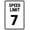 Color 2347, variant on Speed Limit Sign - 7 MPH Signs/Parking Lot Signs Metal Sign Danger Warning Notice Safety Tin Sign 8x12 Inch