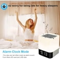 thumbnail image 4 of KPR luces nocturnas altavoz Bluetooth, reloj despertador altavoz Bluetooth sensor táctil lámpara de noche regulable multicolor cambiante lámpara de noche, reproductor MP3, altavoz inalámbrico con luce, 4 of 5