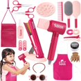 thumbnail image 2 of JBeeCtrl Girl Toys Pretend Hair Salon Toys for Little Girls Pretend Makeup Kit for Kids Toddlers with Hair Dryer Apron Curling Flat Accessories Christmas Birthday Gift Toys for Girls 3 6 Years, 2 of 9