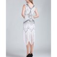 thumbnail image 3 of Sparkly Fringe Art Deco Bead Flapper Gatsby Prom Dresses Dazzling White, 3 of 6