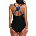 thumbnail image 5 of Women's Print Unitard Athletic Swimwear Racerback One Piece Swimsuit, 5 of 6