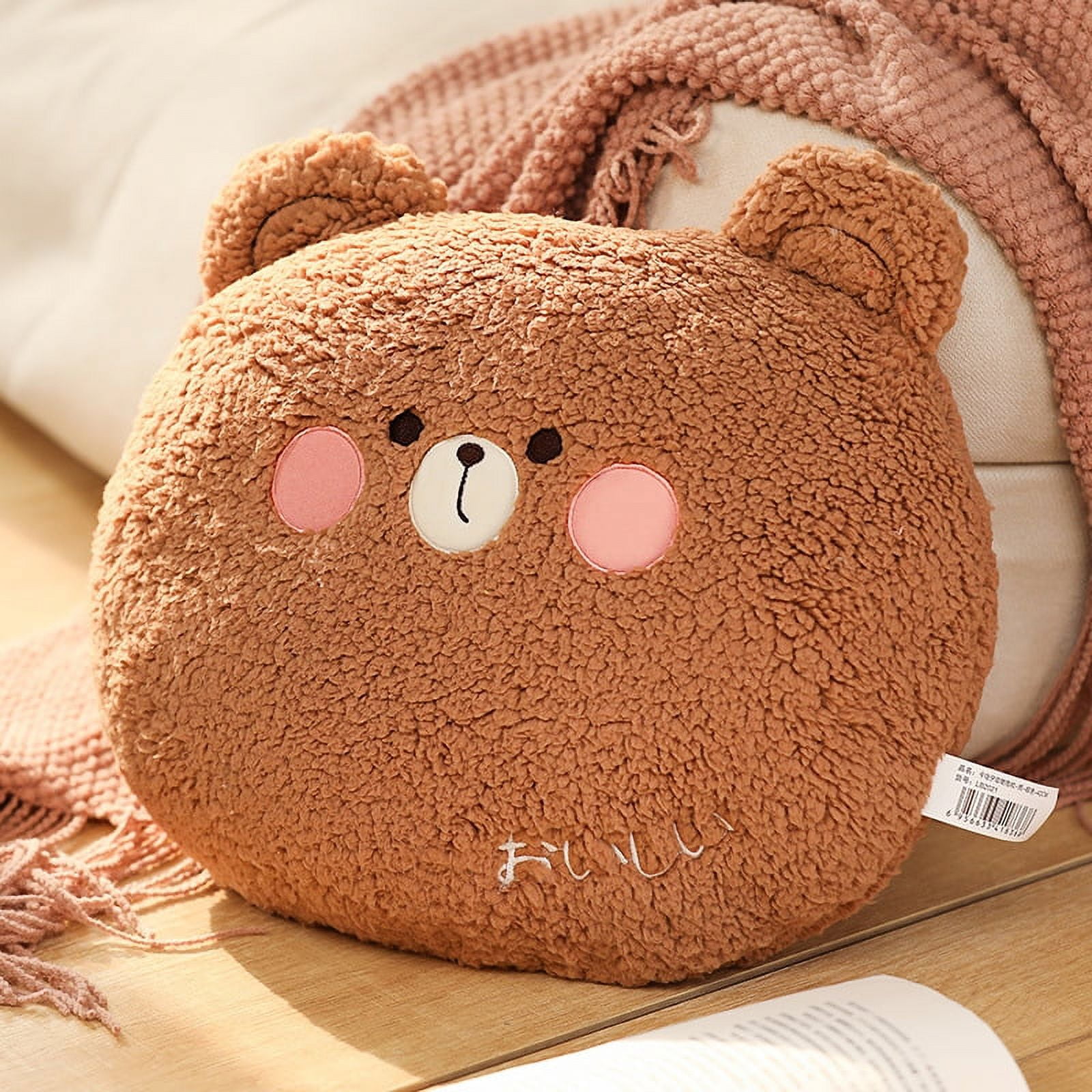 Teddy Bear Plush Pillow, Super Soft Bear Stuffed Animal, Adorable