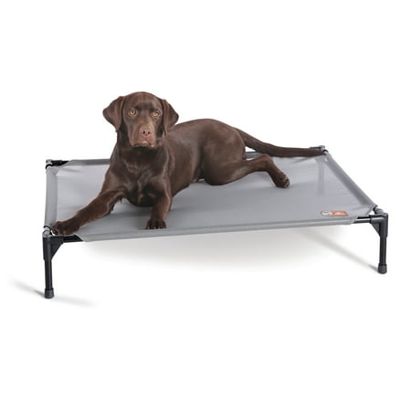 UPC: 0655199215522 | K&H Pet Products All Weather Pet Cot Gray Large 30 X 42 X 7 Inches