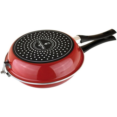 Magefesa Omelette 9.5 in. Porcelain on Steel Frypan in Red 2