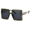 thumbnail image 1 of Gafas de sol cuadradas retras de moda europea y americana con montura grande, hechas de PC, 1 of 5