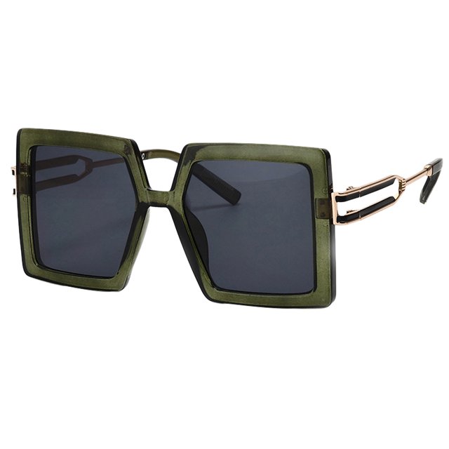 Gafas de sol cuadradas retras de moda europea y americana con montura grande, hechas de PC
