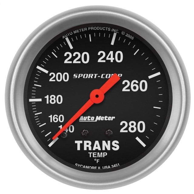 Auto Meter 3451 Sport-Comp Medidor De Temperatura De Transmisión Mecánica
