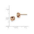 thumbnail image 2 of 14k Rose Gold Polished Love Knot Post Earrings, 2 of 2