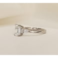 thumbnail image 2 of Jewelerix 925 Sterling Silver Moissanite Engagement Ring – Classic Emerald Cut Center Stone with Side Accents, Wedding/Promise Ring for Her, 2 of 4