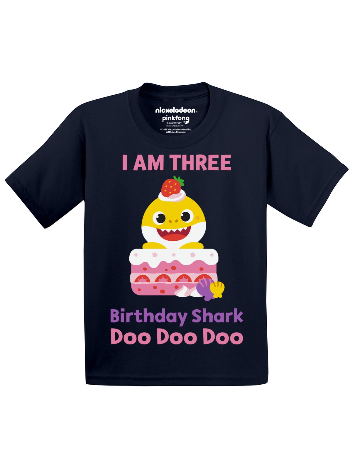 Baby Shark 3rd Birthday Gift Shirt Baby Shark Doo Doo Birthday Tee For 3 Years Old 3t Walmart Com
