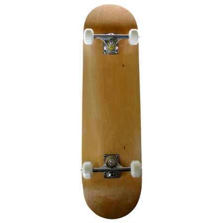 Runner Sports Complete Full Size Standard Maple Deck Skateboard - Natural (Best Size Skateboard For Beginner)