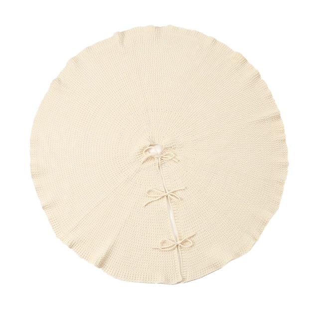 Abbracc 122cm Christmas Tree Skirt Decoration For Merry Christmas Party Xmas Tree Carpet White