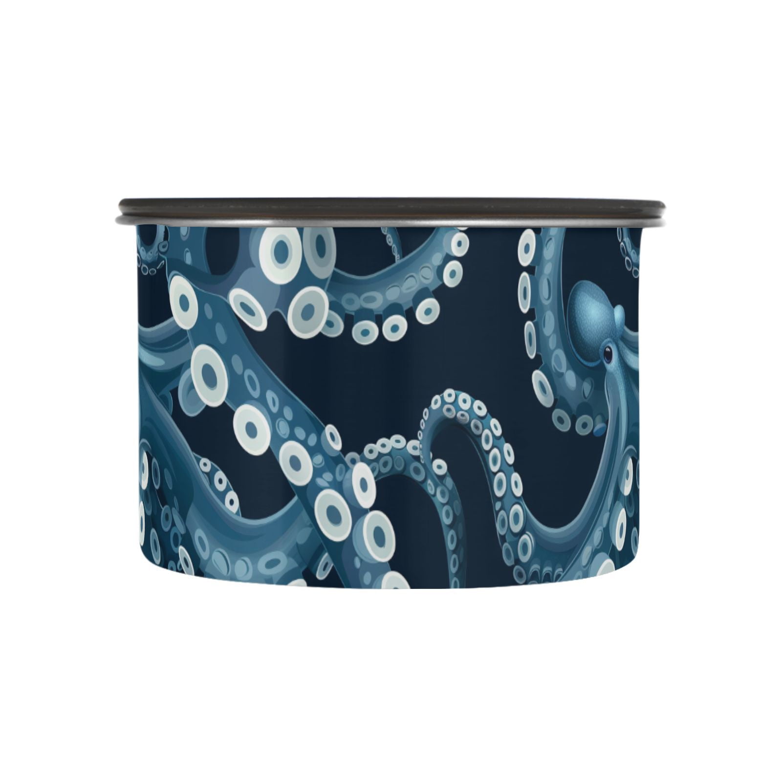 Octopus Tentacles Airtight Coffee Bean Canister 30oz Food Storage Containers with Lids For Gournd, Tea, Sugar, Flour, Rice, Cereal, Candy Cookie Jar