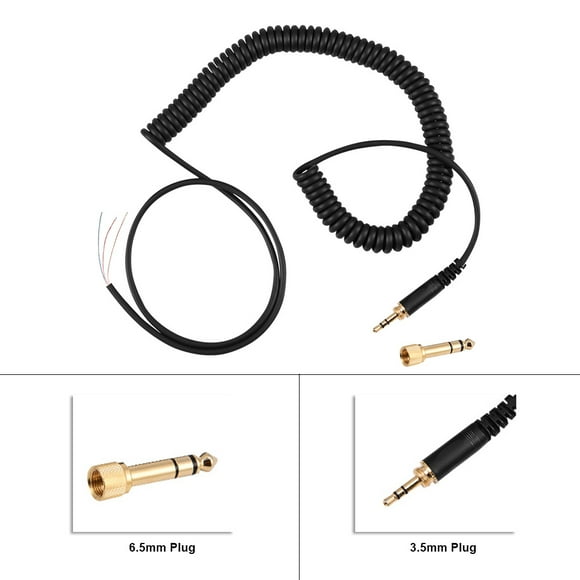 Fyydes Earphone Audio Cable, Audio Cable for Beyerdynamic,For Beyerdynamic DT 770/ 770Pro/ 990/ 990Pro Earphones Headphones Audio Spring Wire Coil Cable