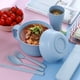 thumbnail image 5 of Juego de 5 cuencos de ramen aptos para microondas, fibra de bambú, color azul claro, 5 of 7