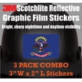 thumbnail image 2 of (x3) 3M Reflective North Dakota Flag Stickers | Versatile & High Quality Safety Decals | Flag of North Dakota Sticker Decals | Perfect for Hard hats, laptops, bikes, toolboxes and more!, 2 of 3