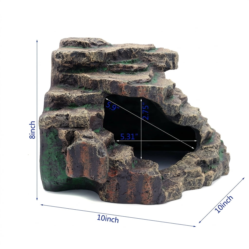 Bearded Dragon Tank Accessories Extra Large Cave | Reptileouts Habitat Decor Clothes