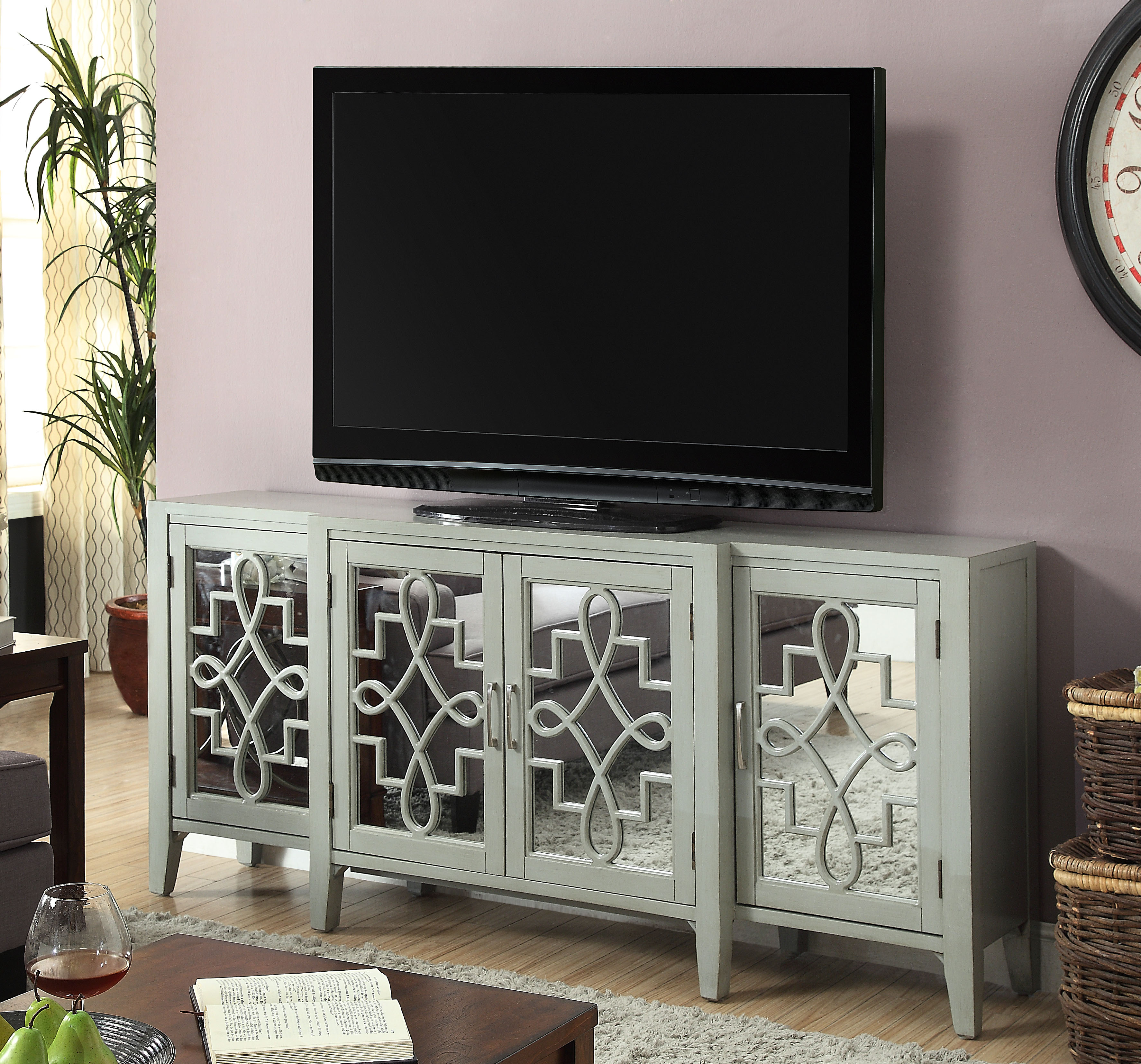light blue console table