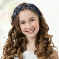 thumbnail image 3 of Knotted Wide Headband Fashion Hair Accessories for Women Girl Navy Blue 2.44" Width, 3 of 6