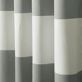 thumbnail image 2 of Quality Home Rugby Stripe Room Darkening Curtains - Stainless Nickel Grommet - 52"W x 84"L (Set of 2 Panels) - Grey, 2 of 4