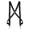 thumbnail image 3 of Men Women Suspender Heavy Duty Swivel Hooks Elastic X Type Unisex for Belt Loops Black, 3 of 7